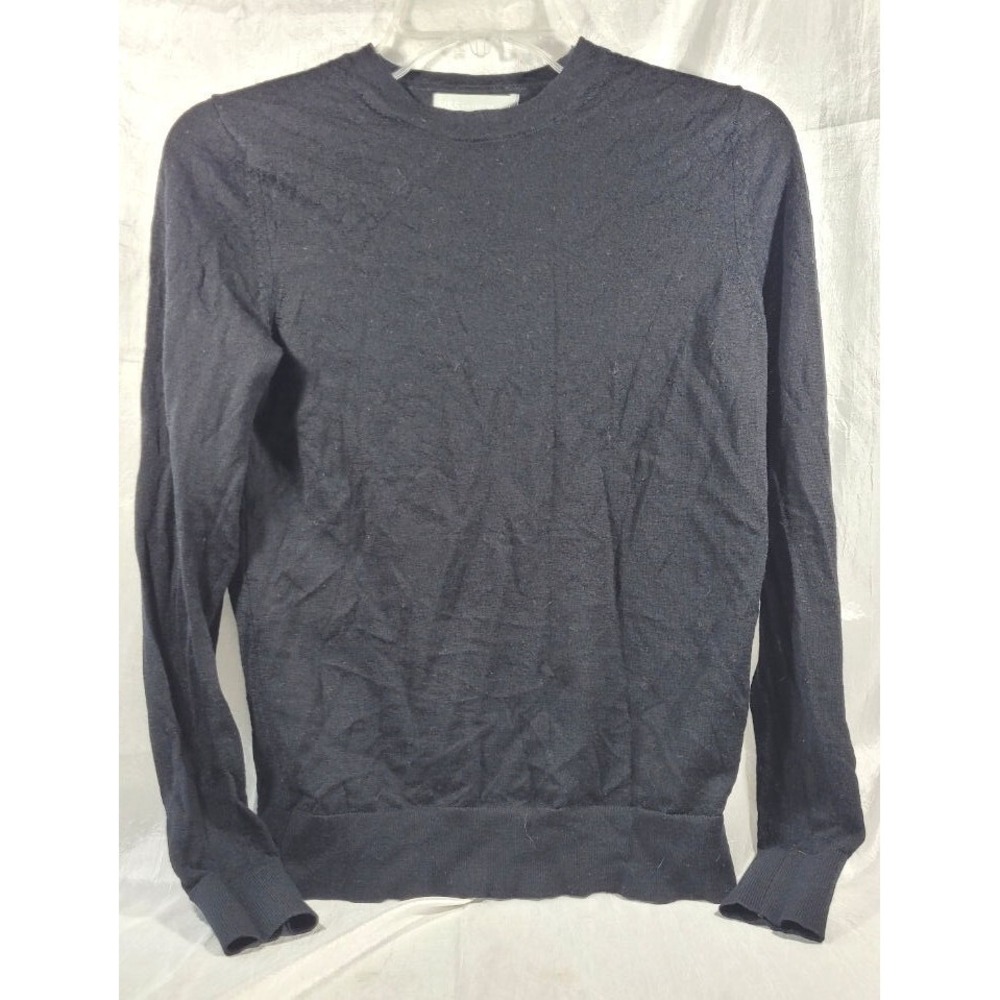 M&S Marks & Spencer‎ Women's 100% Merino Wool Sweater Top - Black - US 4
